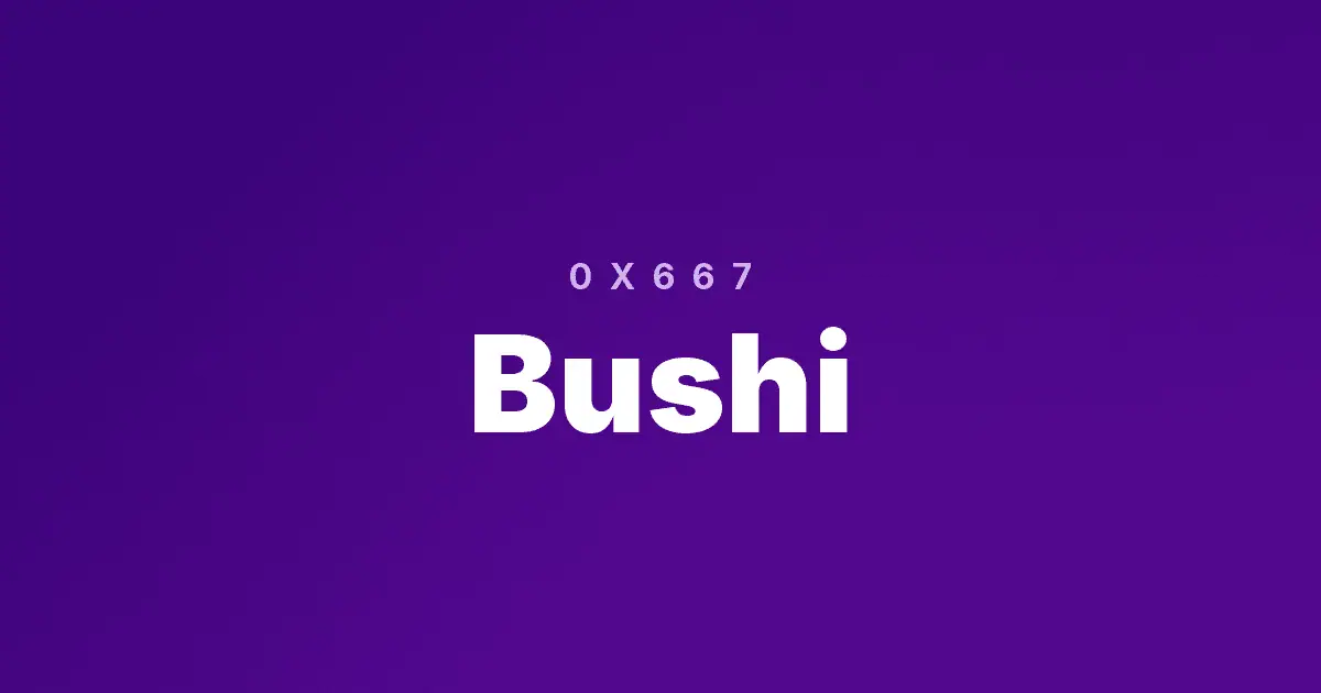 Bushi slot cover image