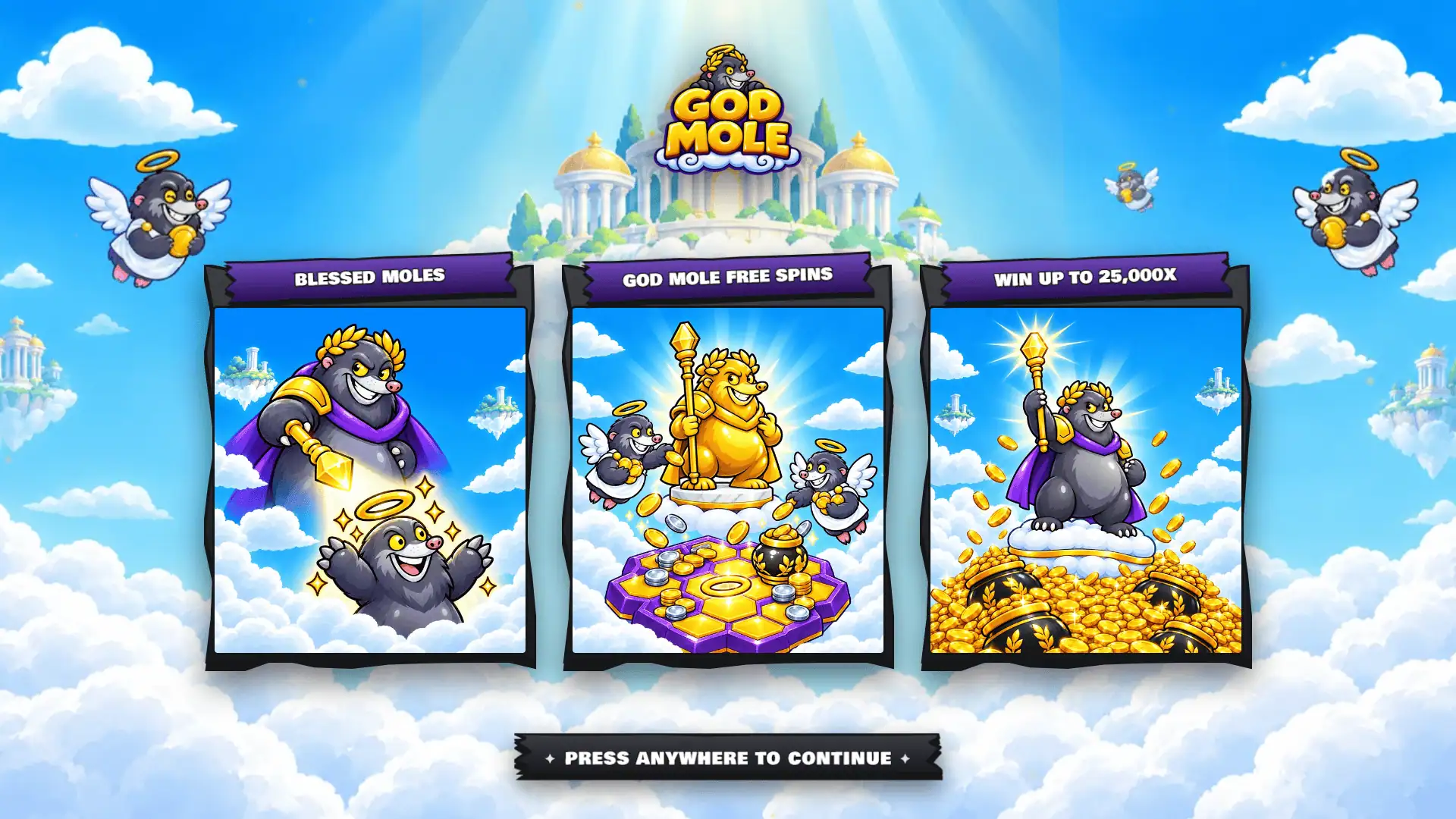 God Mole slot intro screen