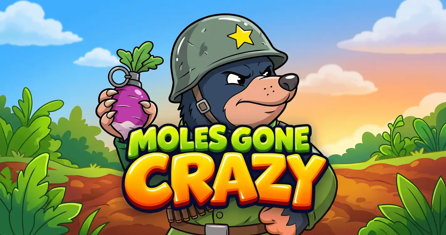 Moles Gone Crazy Slot Demo by 1000 Lakes Studios slot cover image