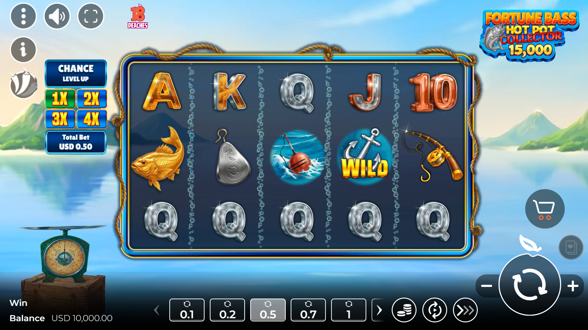 Fortune Bass Hot Pot Collector 15,000 slot gameplay reels