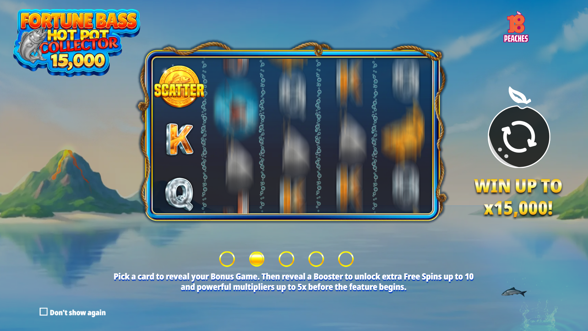 Fortune Bass Hot Pot Collector 15,000 slot intro screen
