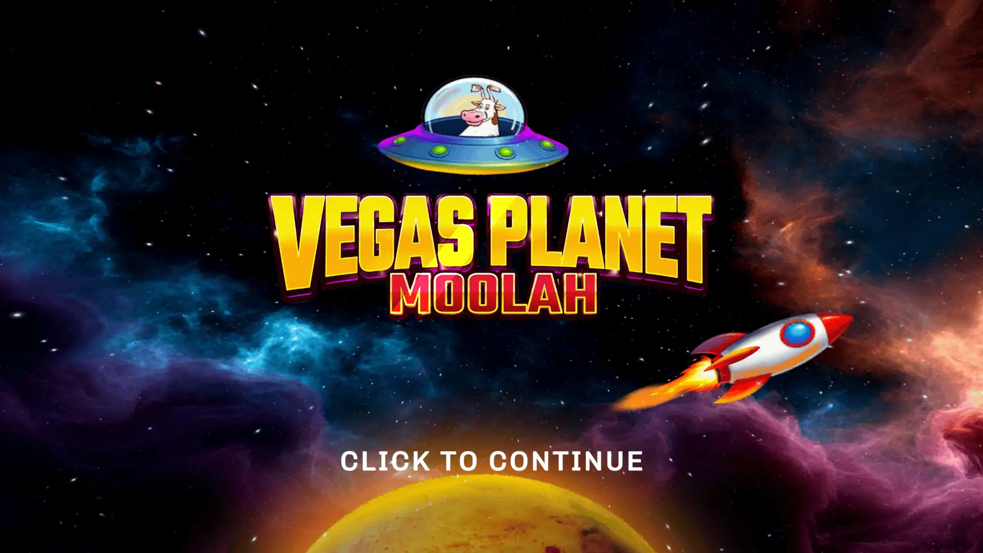 Vegas Planet Moolah slot intro screen