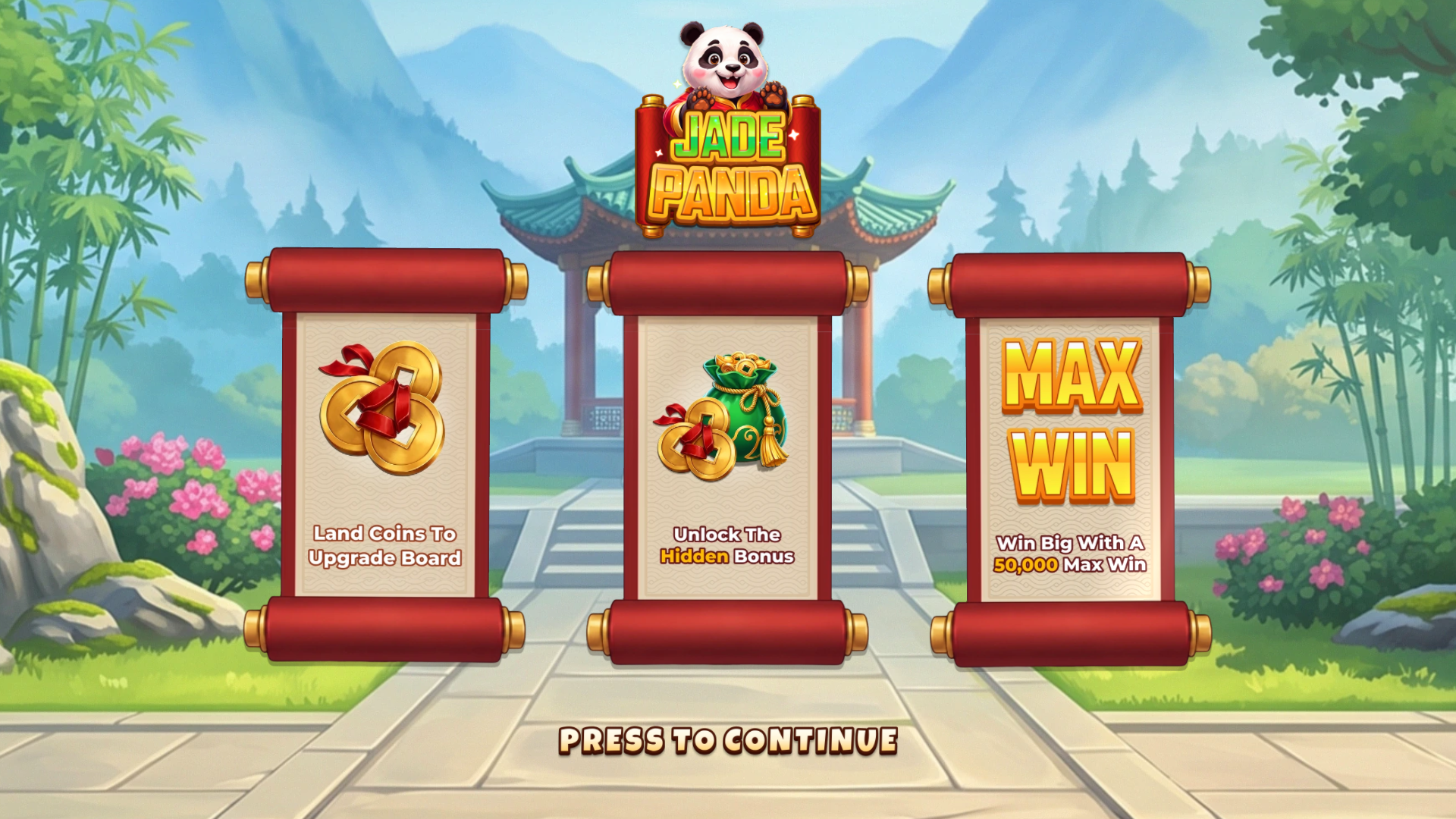 Jade Panda slot intro screen