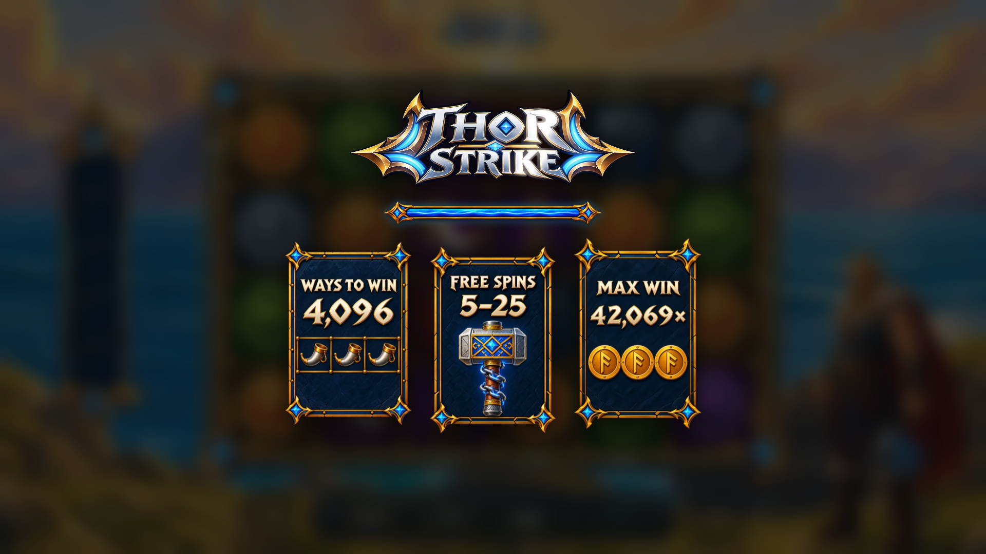 Thor Strike slot intro screen