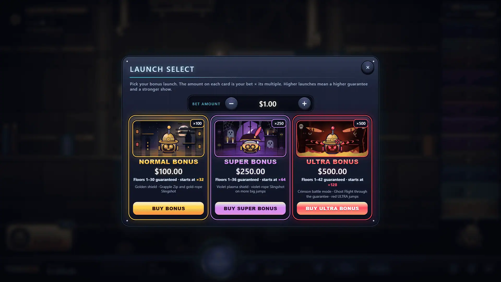 TENVOR bonus buy menu