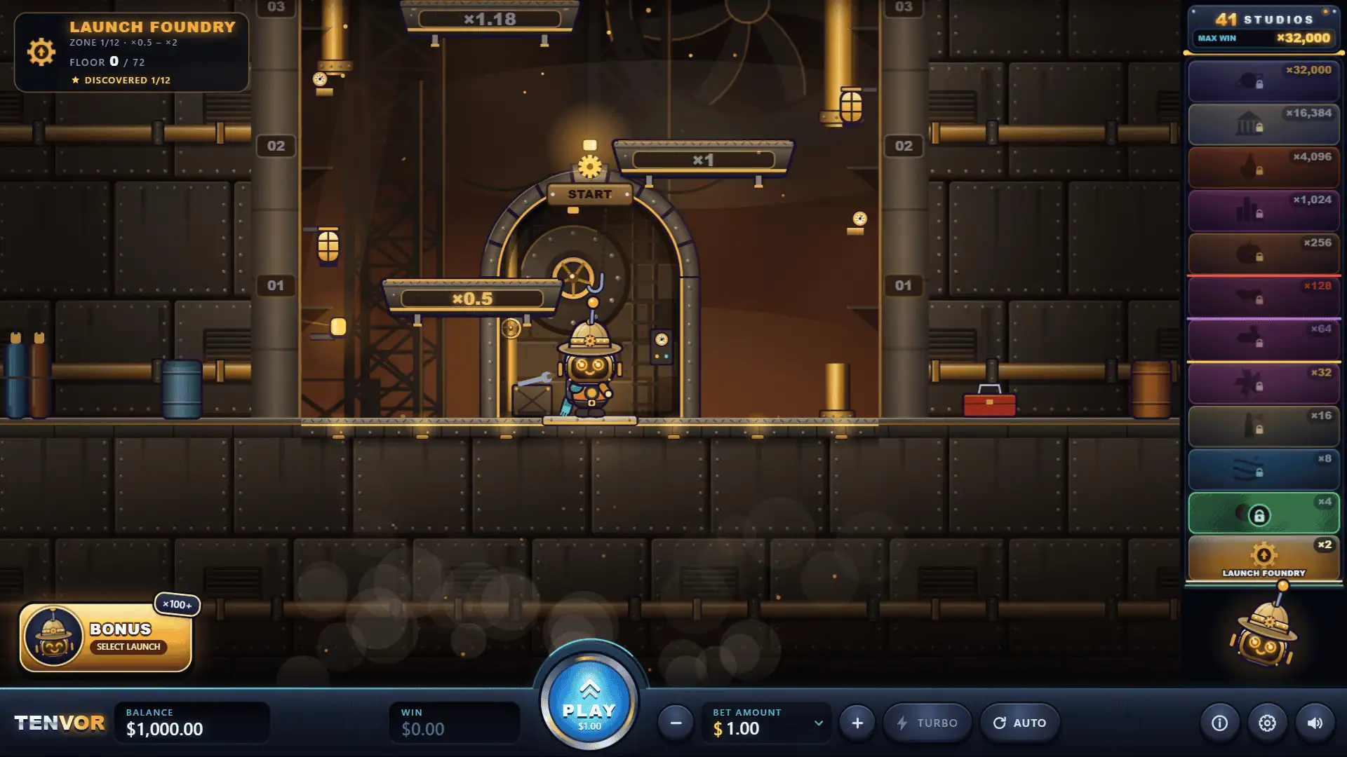 TENVOR slot gameplay tower climb