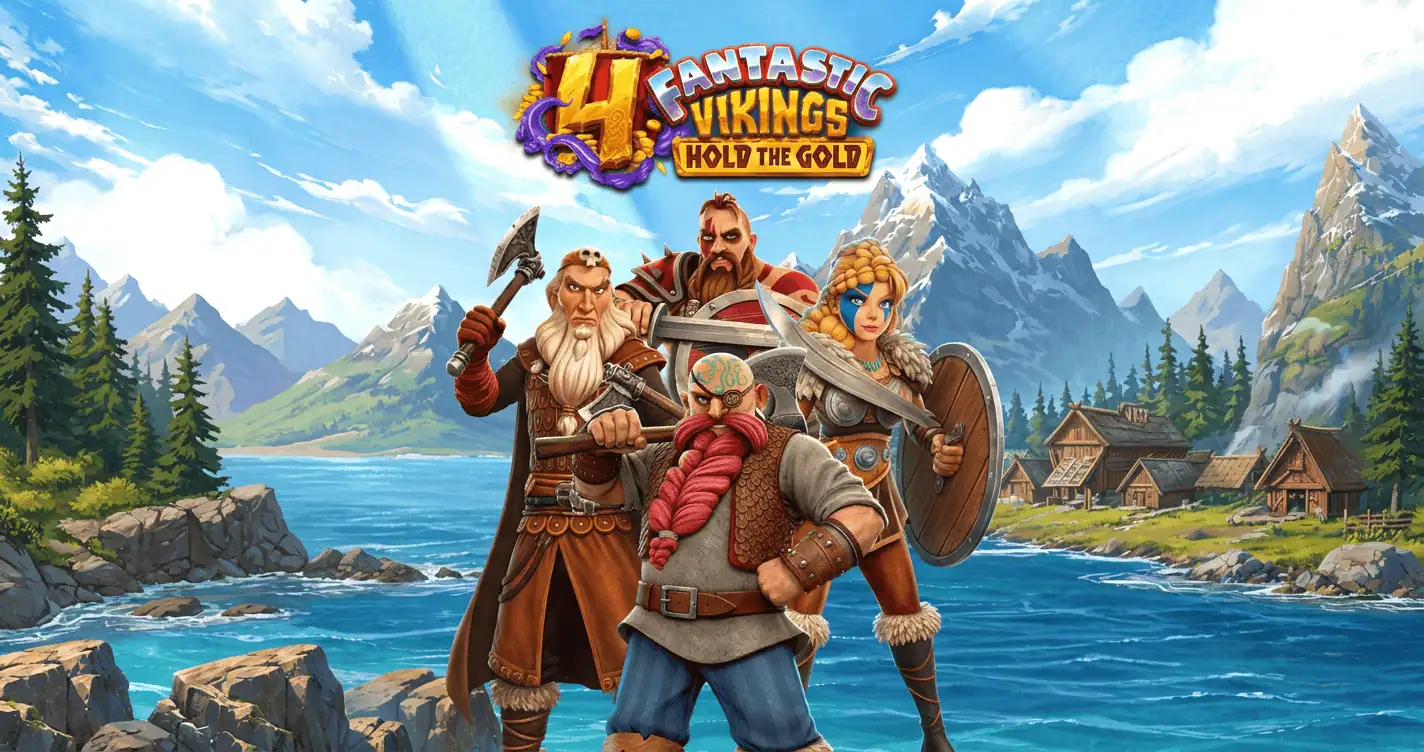 4 Fantastic Vikings Hold the Gold Slot Demo by 4ThePlayer slot cover image