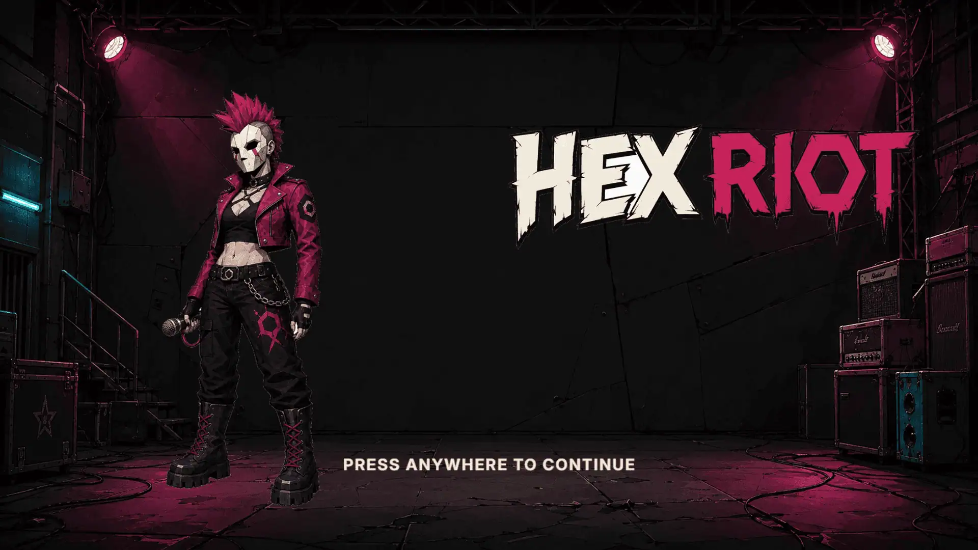 Hexriot slot intro screen