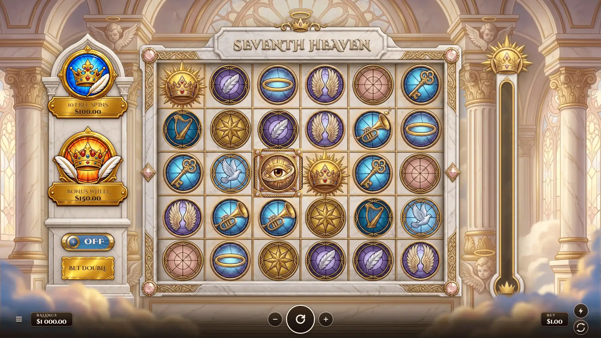 Seventh Heaven slot gameplay reels