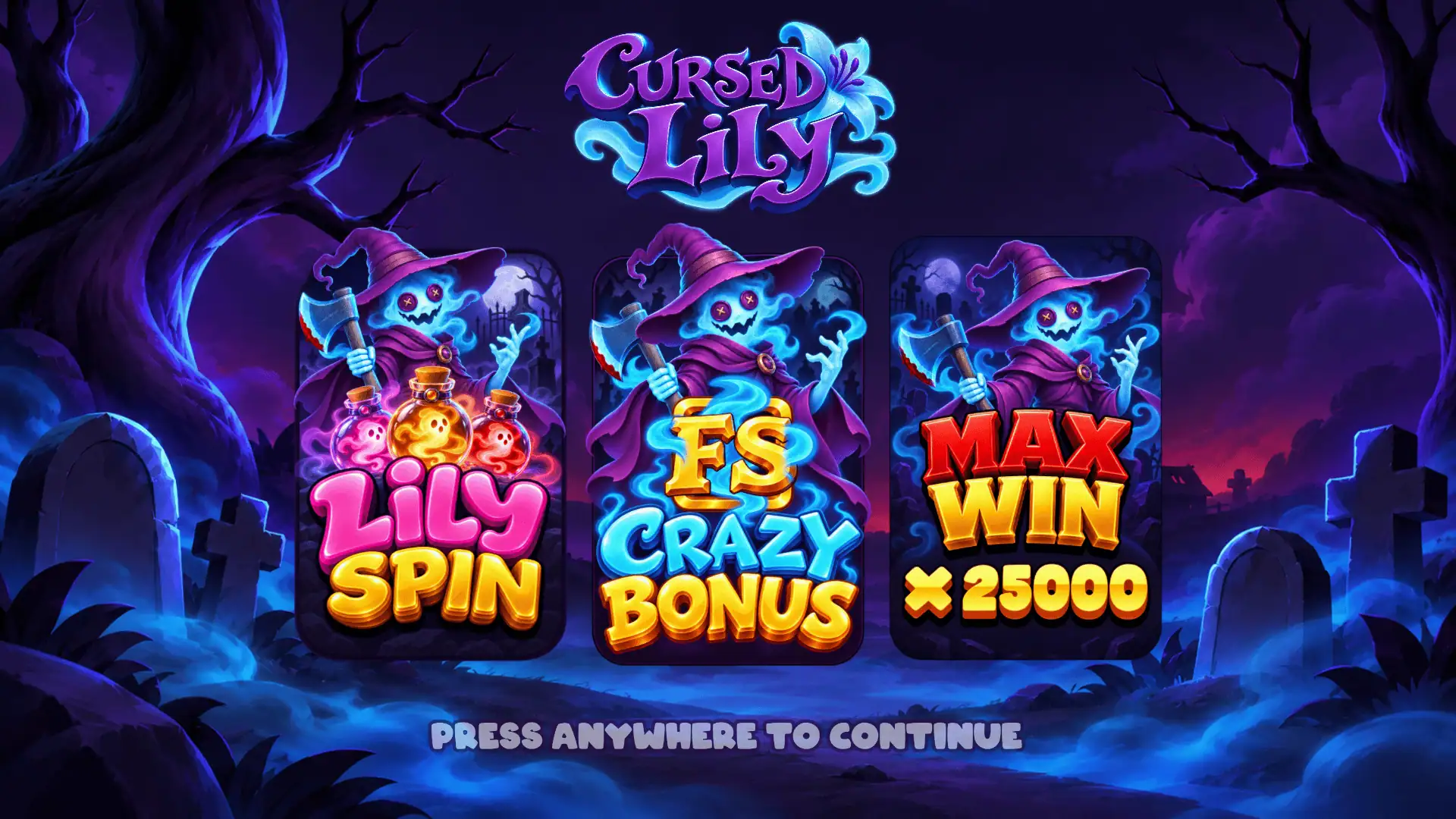 Cursed Lily slot intro screen
