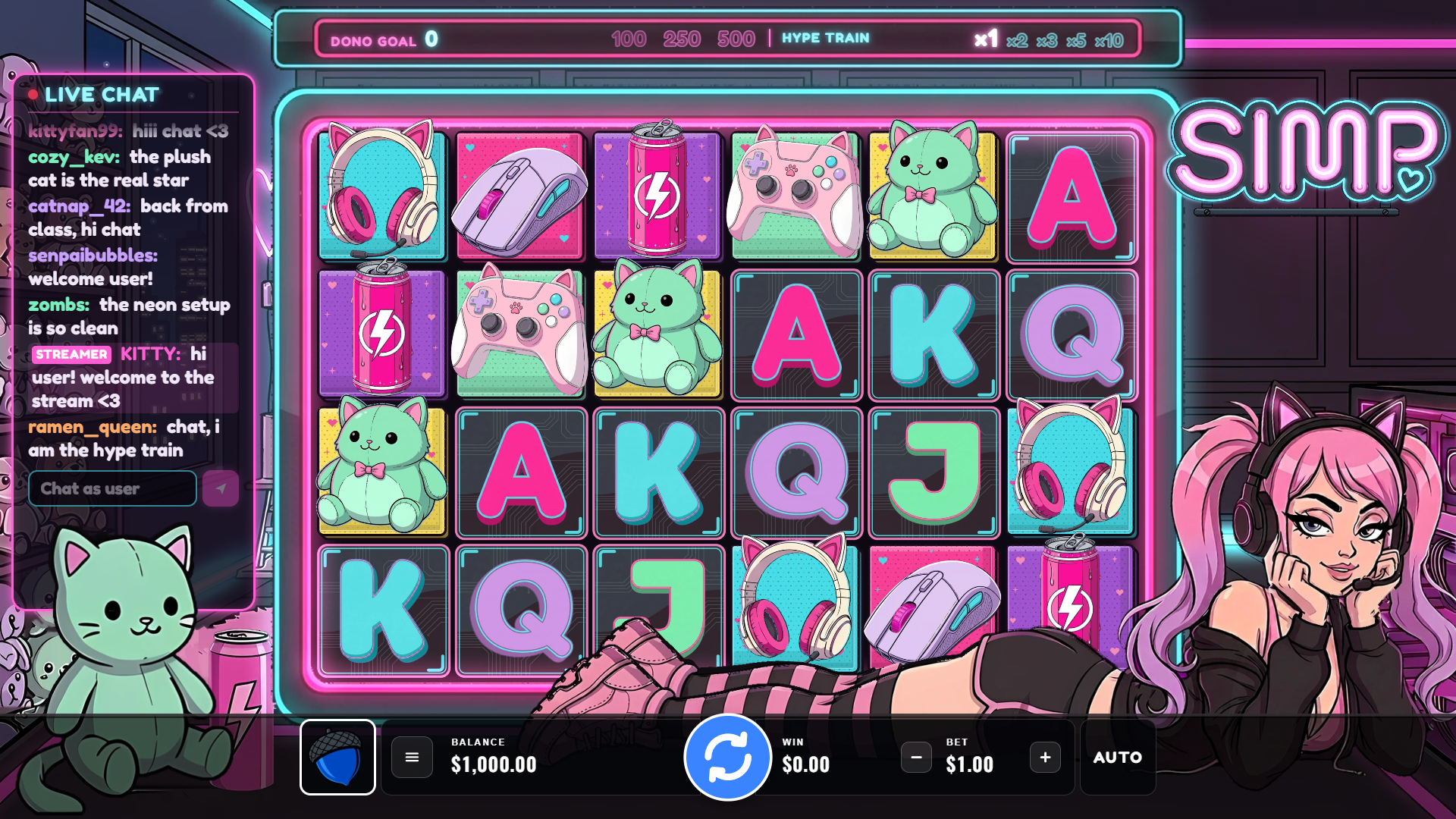 Simp slot gameplay reels