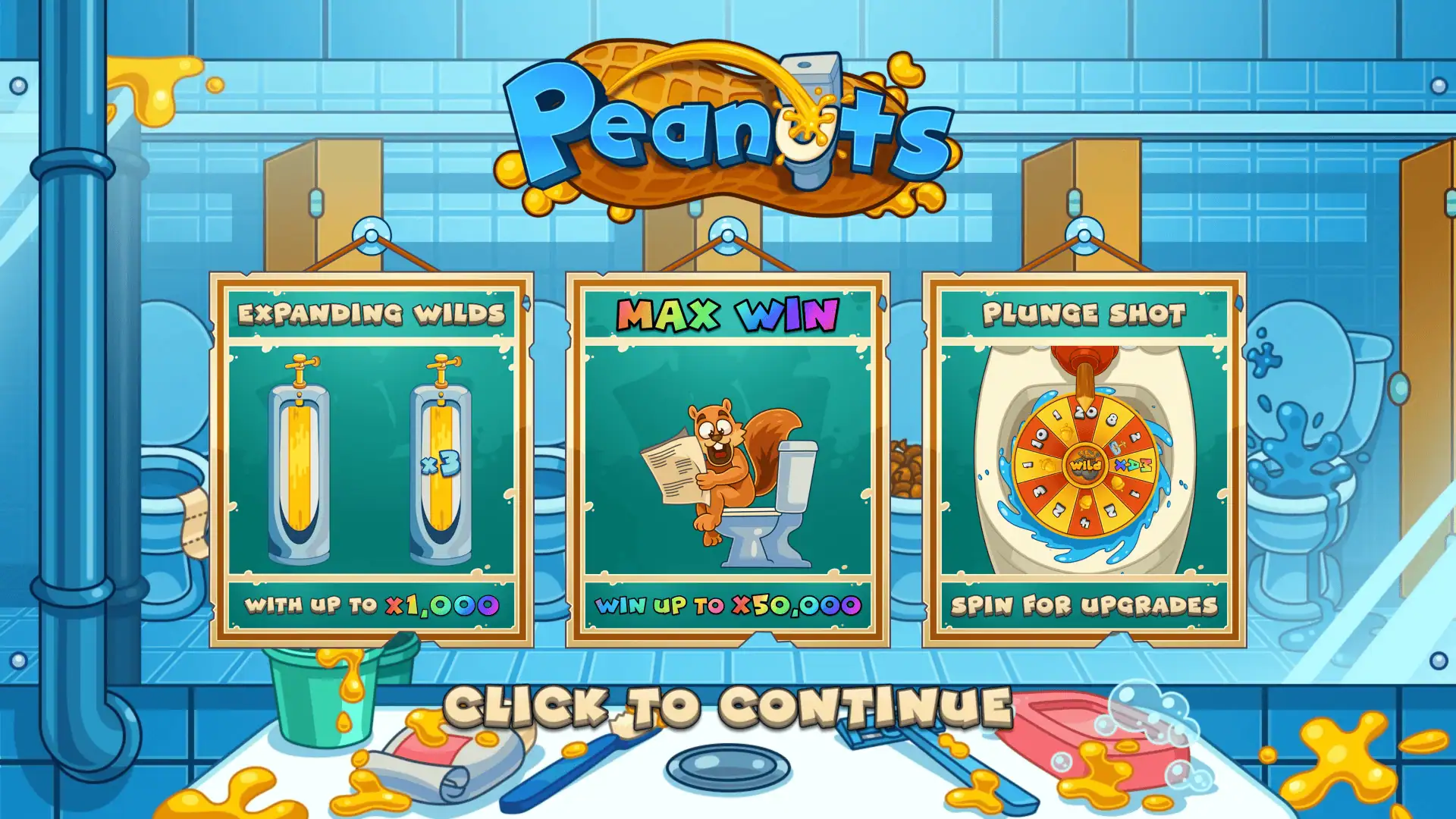 Peanuts slot intro screen
