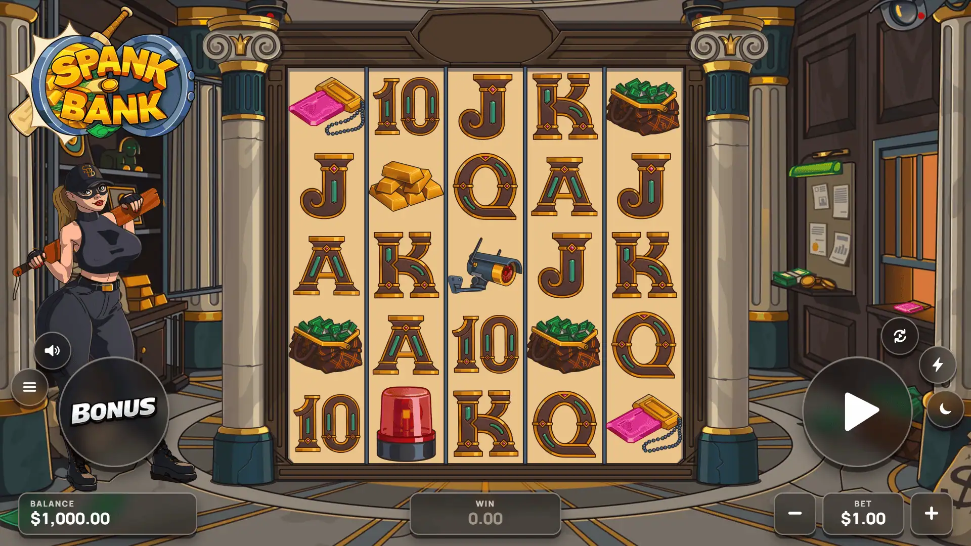 Spank Bank slot gameplay reels