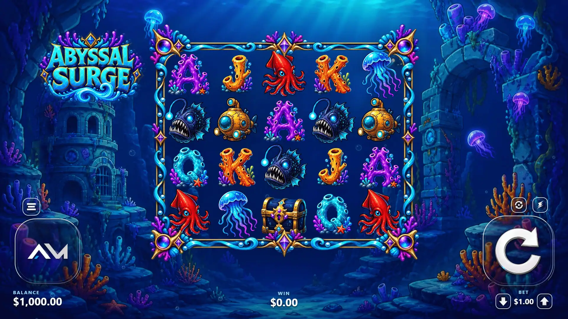 Abyssal Surge slot gameplay reels