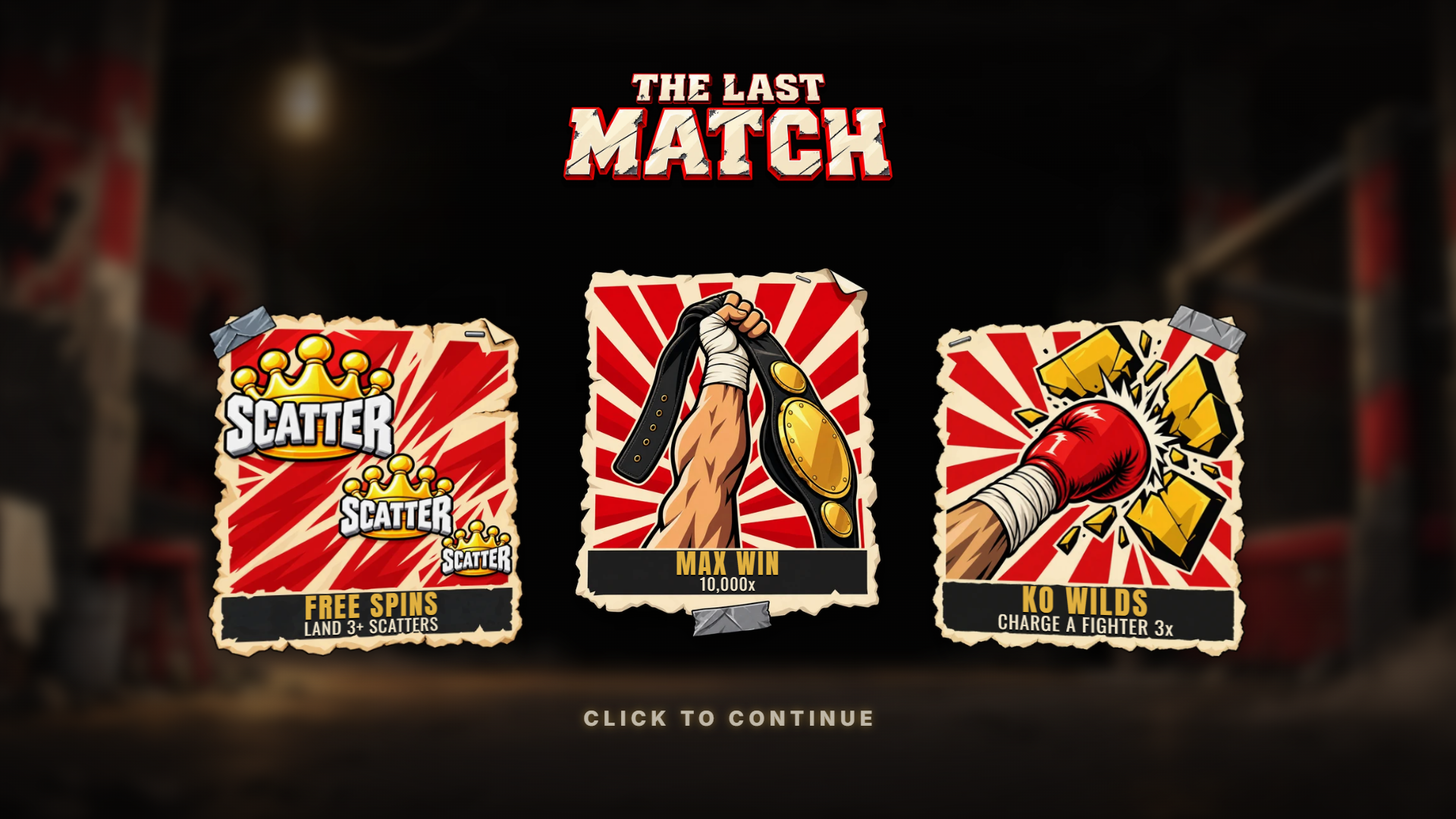 The Last Match slot intro screen