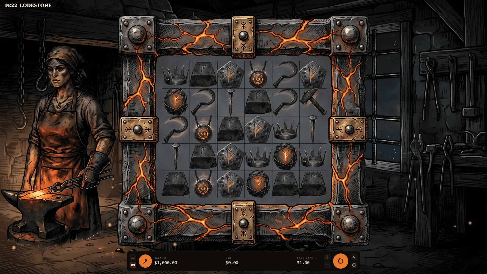 Lodestone slot gameplay reels