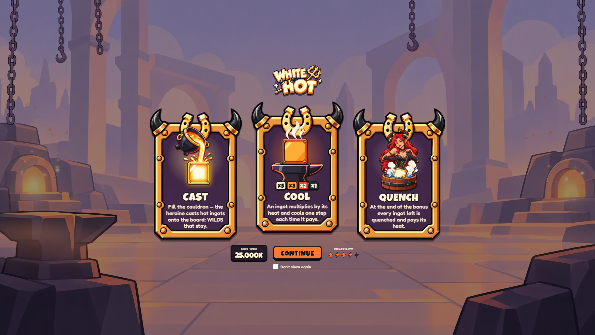 White Hot slot intro screen