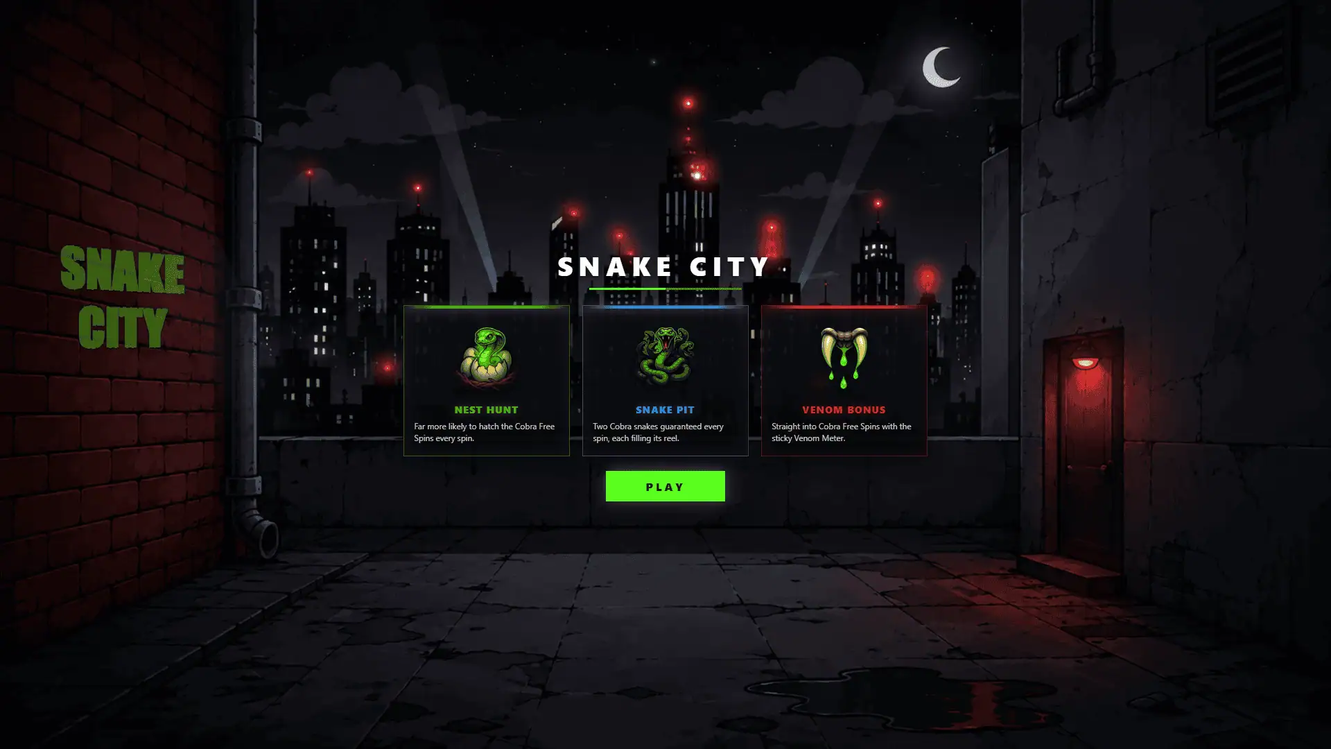 Snake City slot intro screen