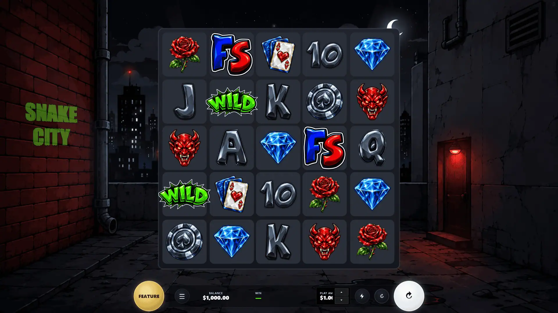 Snake City slot gameplay reels