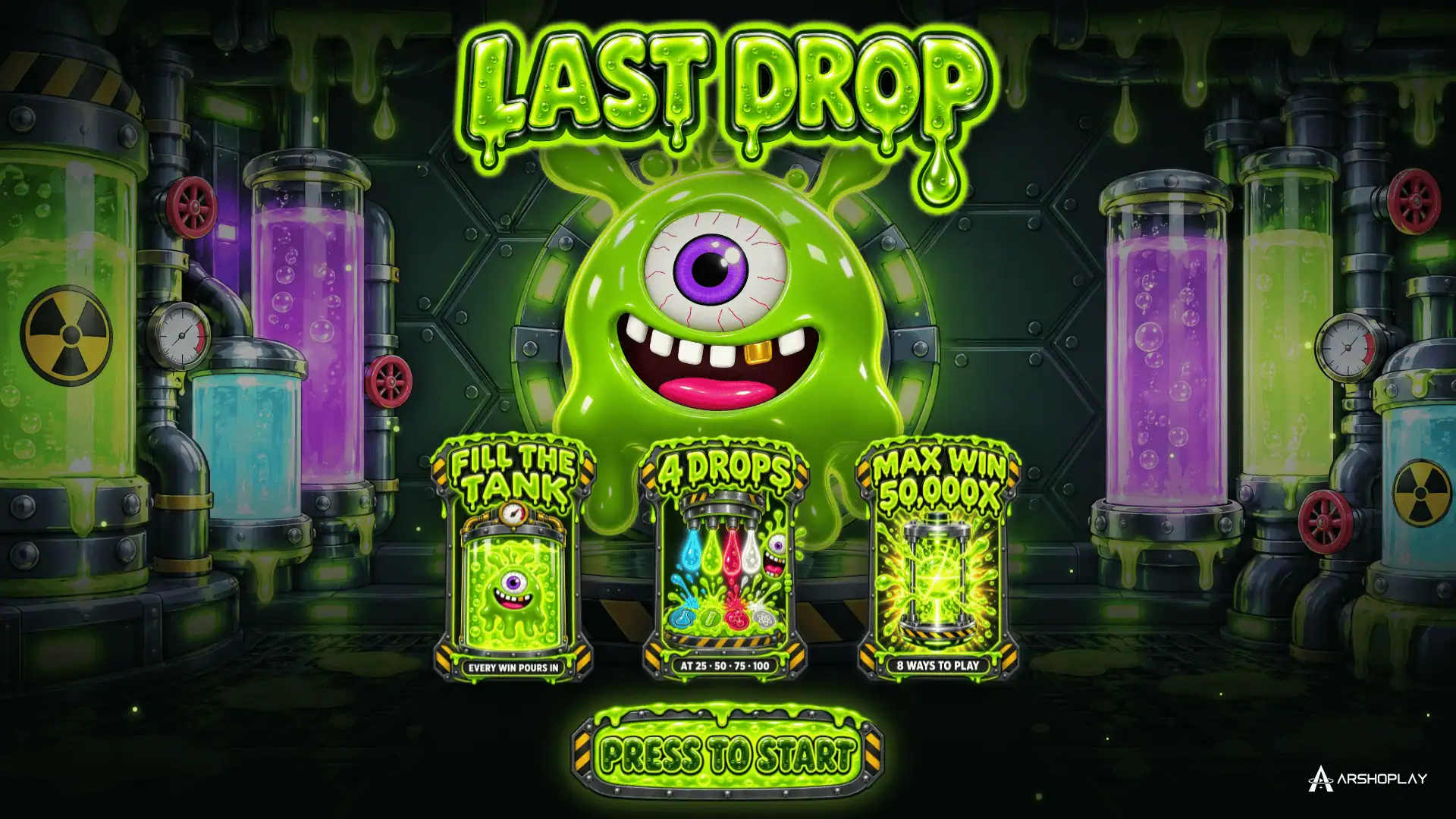 Last Drop slot intro screen