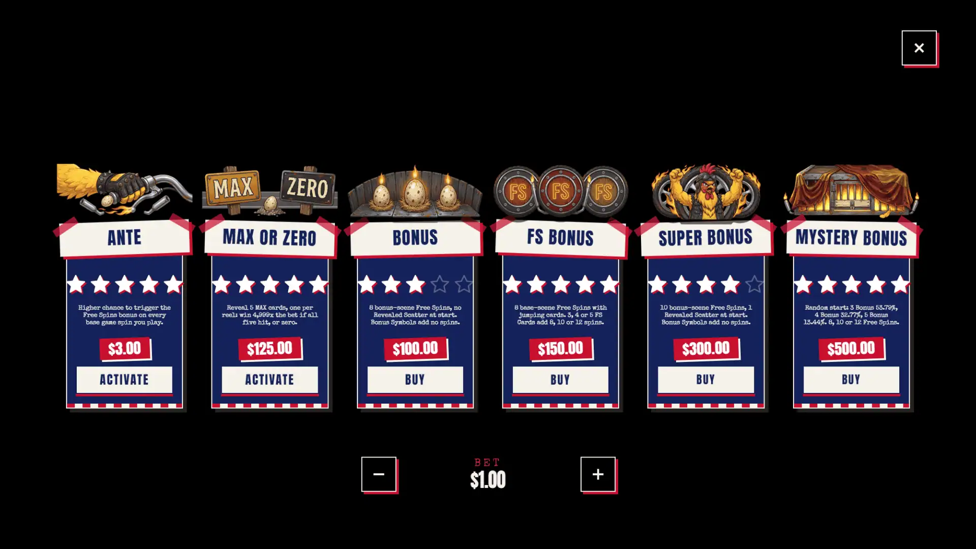 Chicken Club bonus buy menu