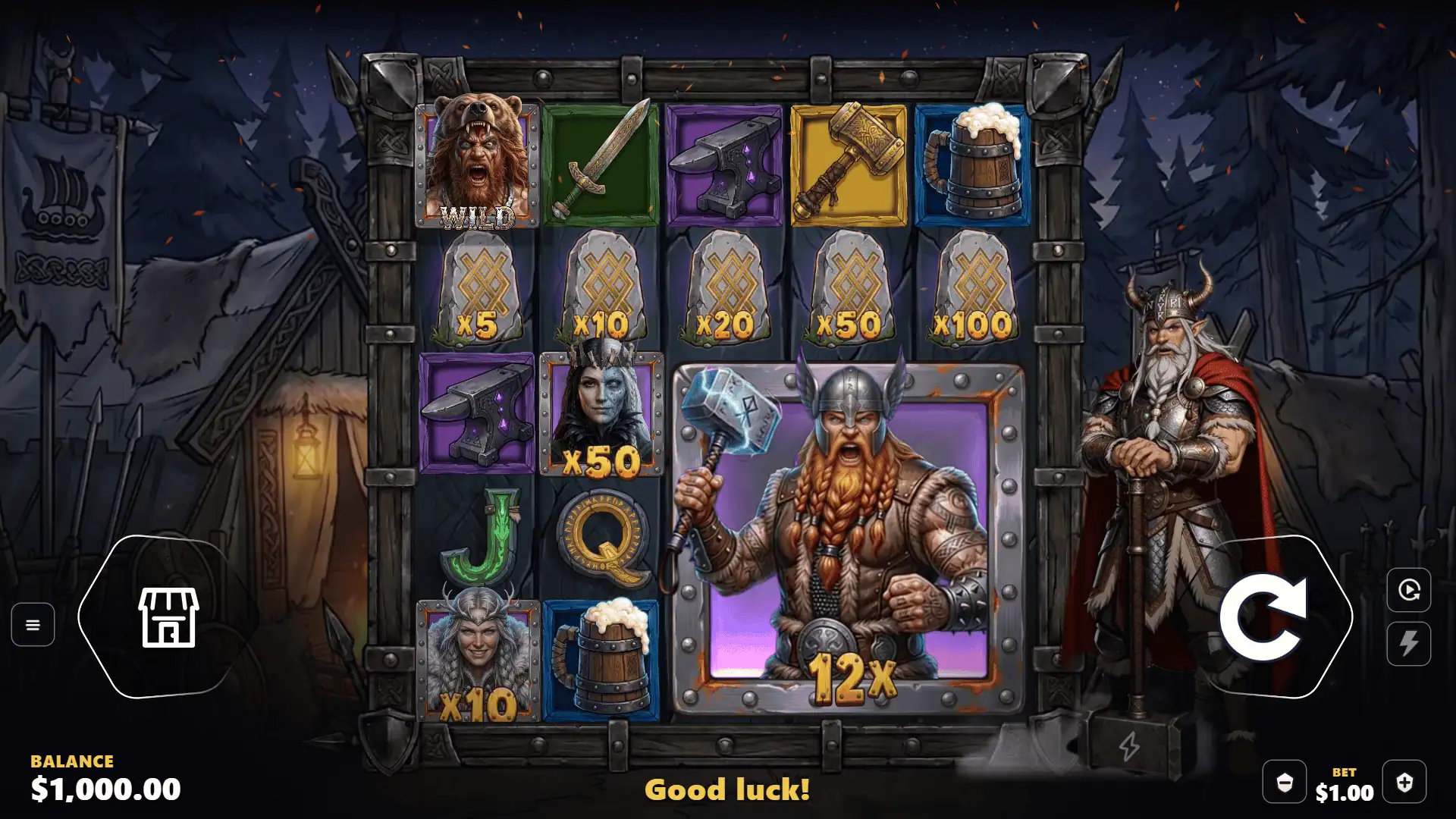 Viking Is Dawn slot gameplay reels