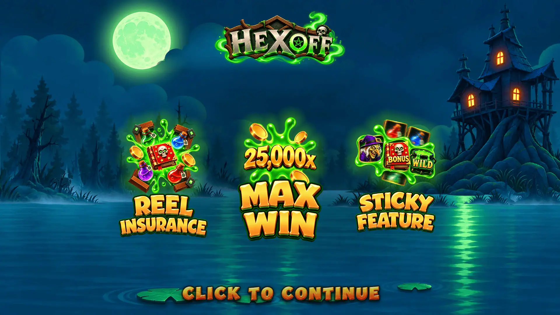 Hex Off slot intro screen