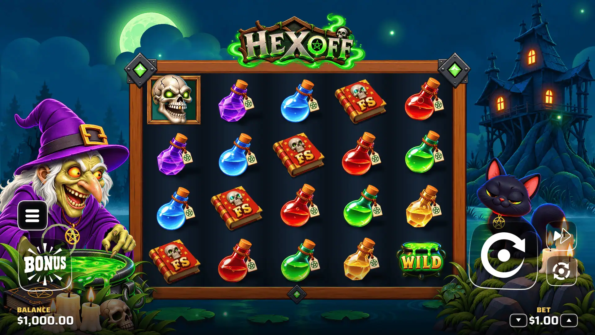 Hex Off slot gameplay reels