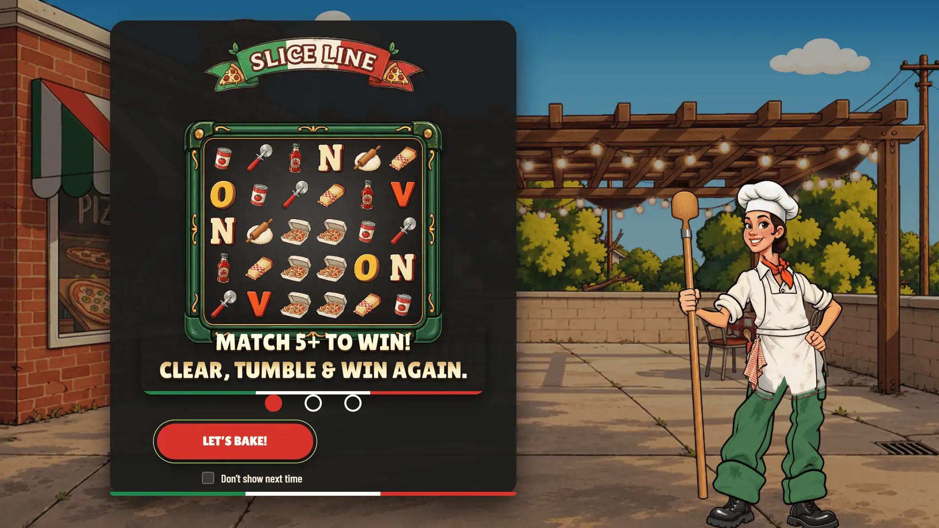 Slice Line slot intro screen