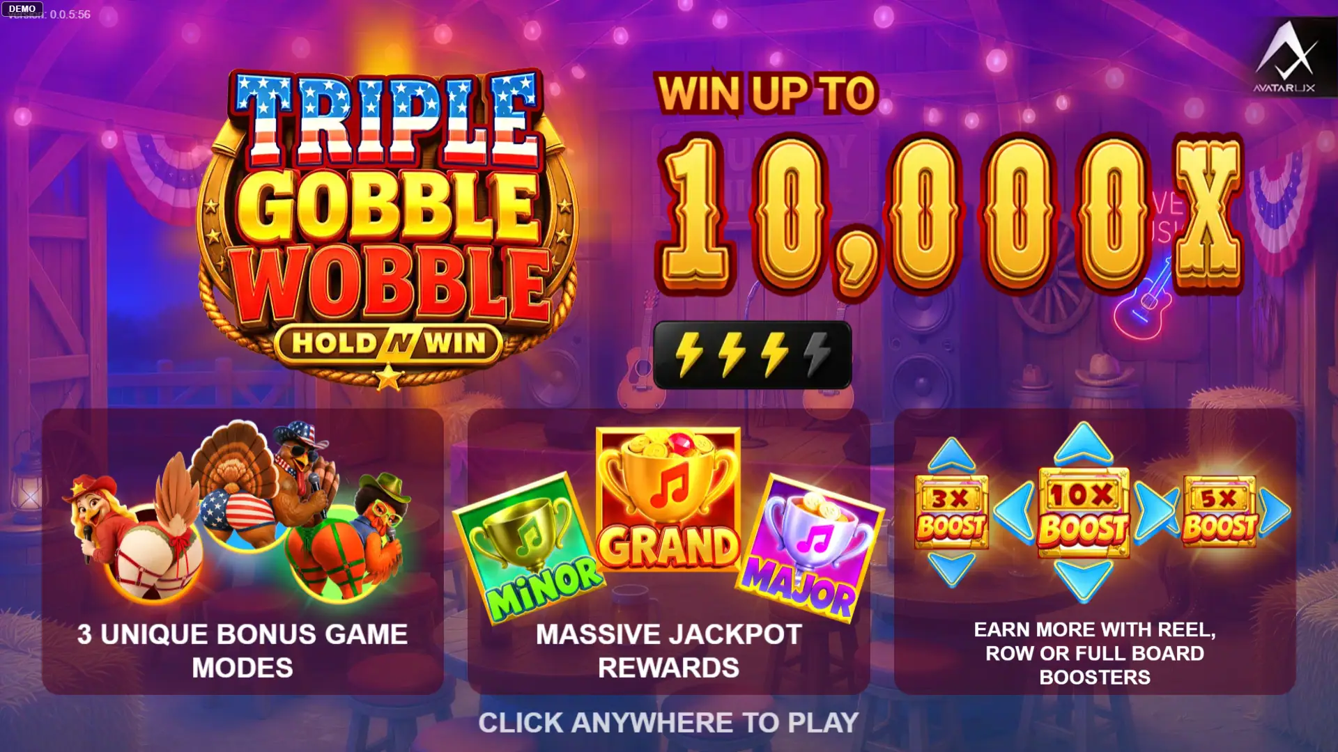 Triple Gobble Wobble slot intro screen