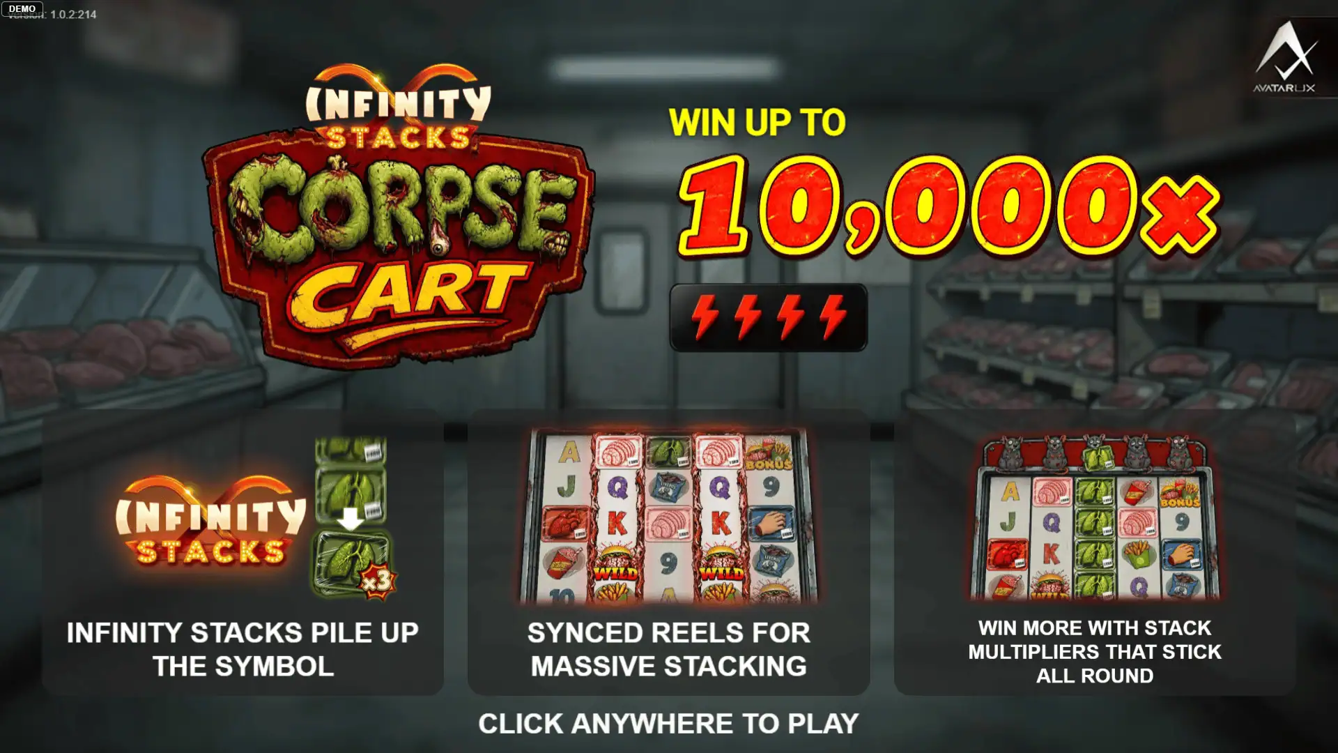 Corpse Cart slot intro screen