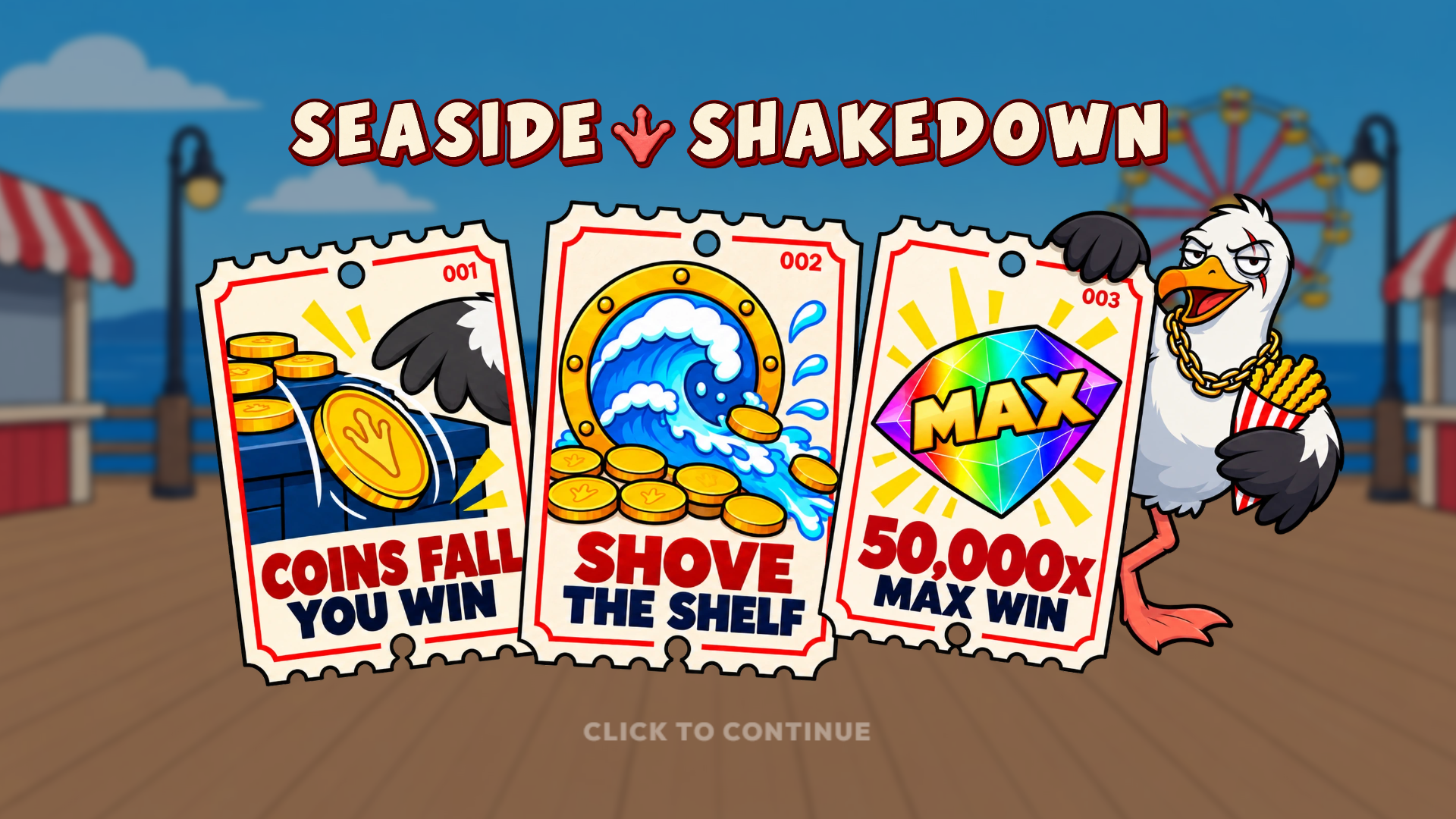 Seaside Shakedown slot intro screen