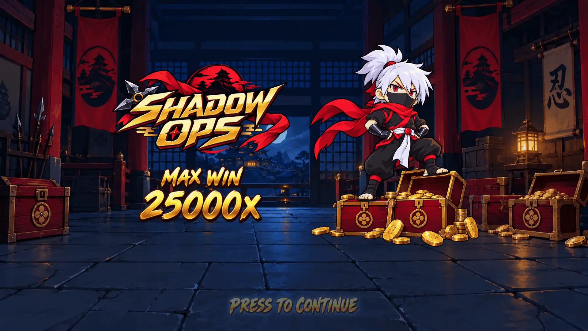 Shadow Ops slot intro screen