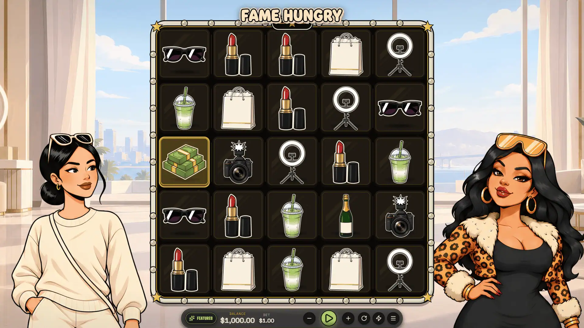 Fame Hungry slot gameplay reels