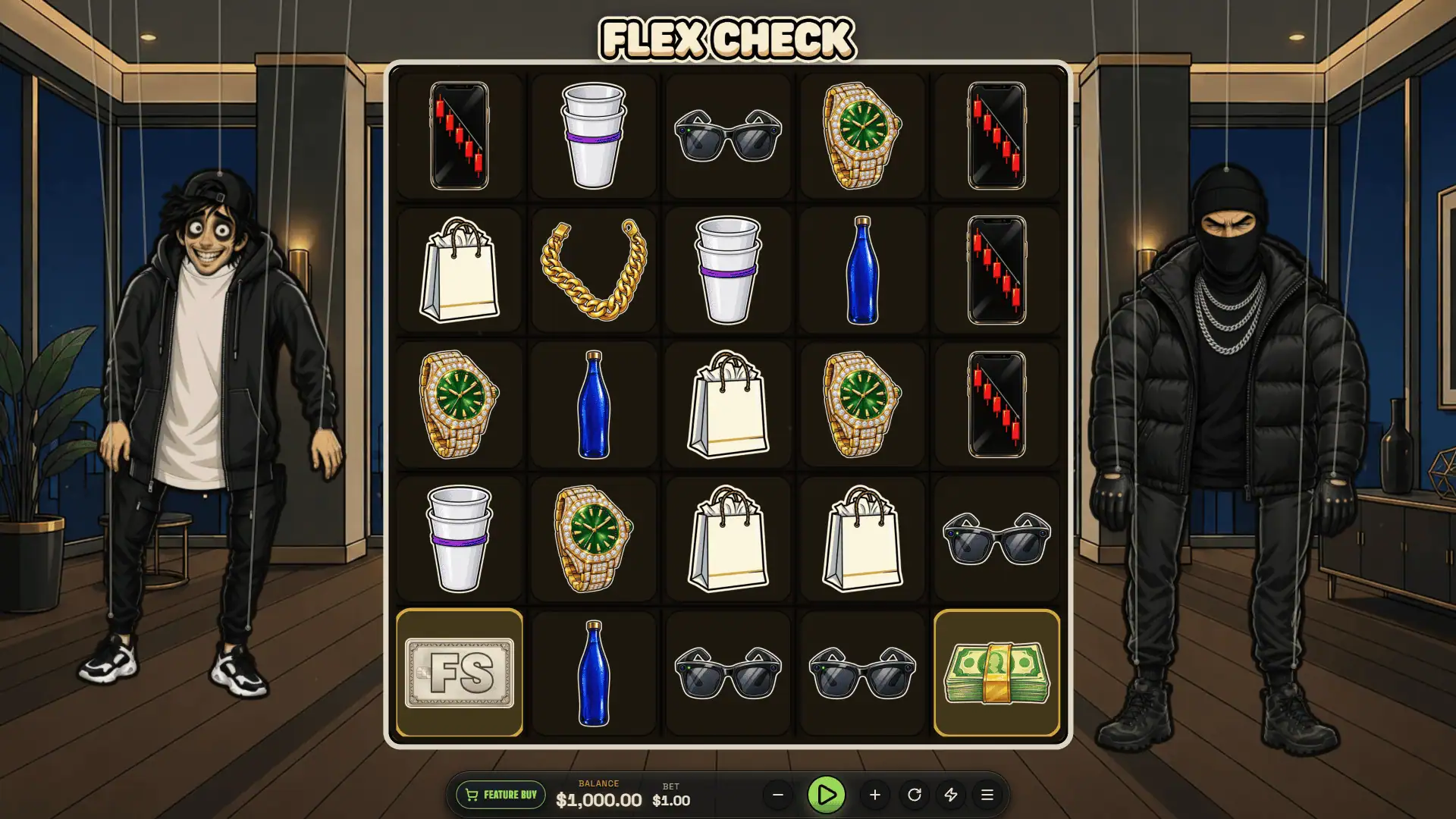 Flex Check slot gameplay reels