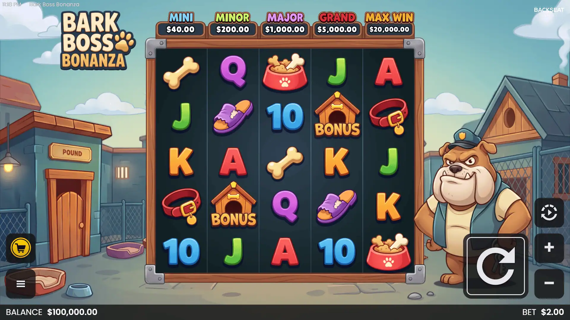 Bark Boss Bonanza slot gameplay reels