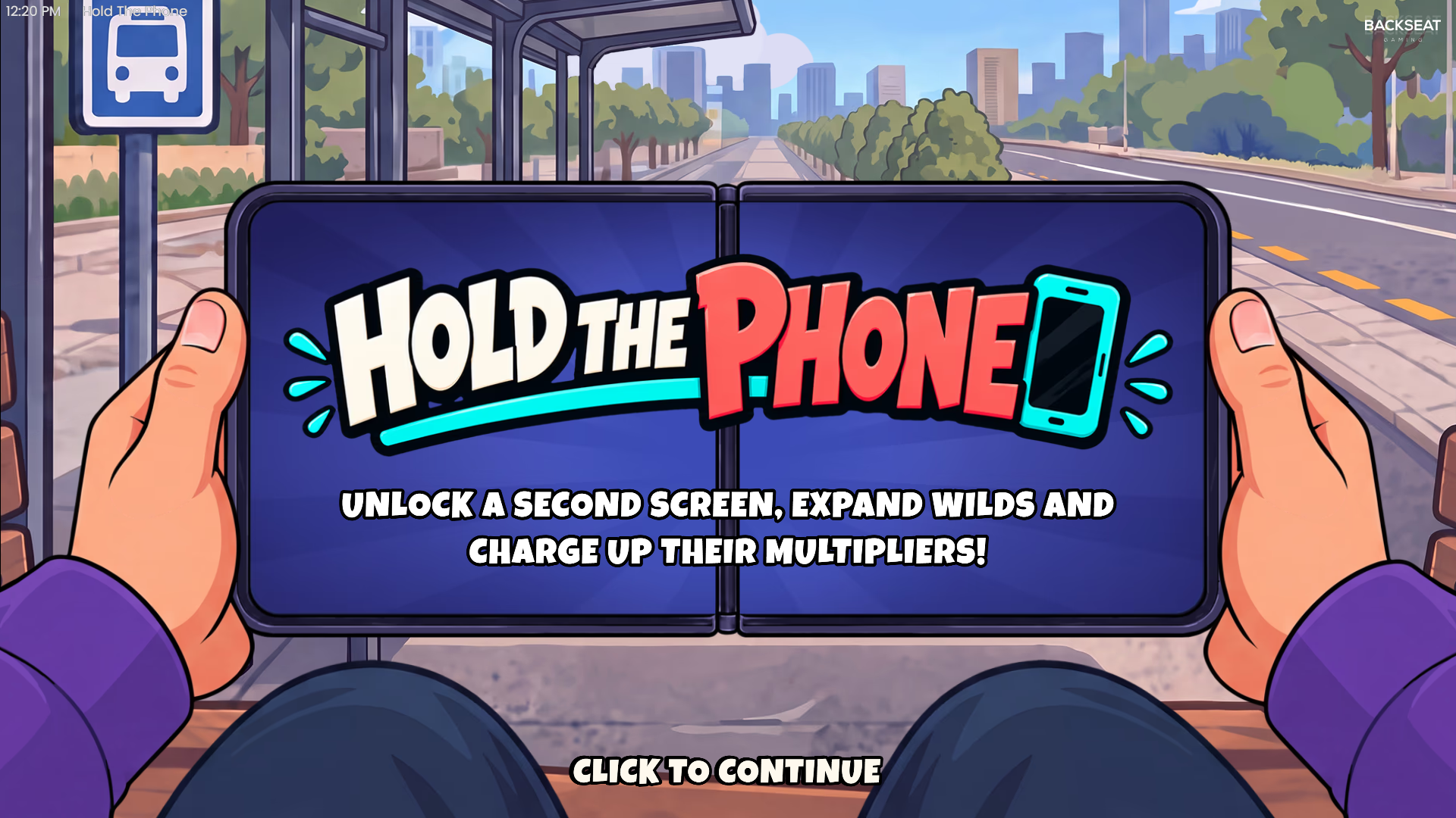 Hold The Phone slot intro screen