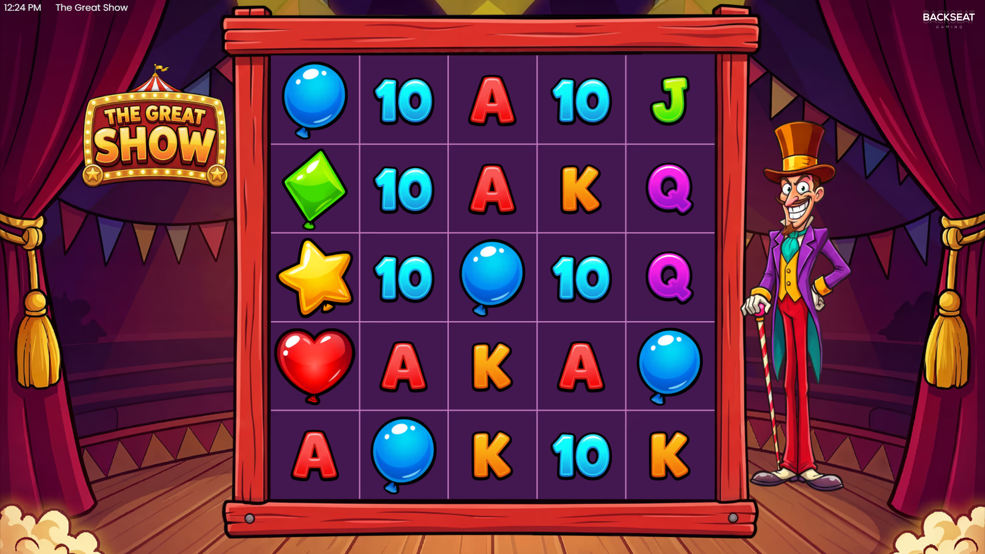 The Great Show slot gameplay reels