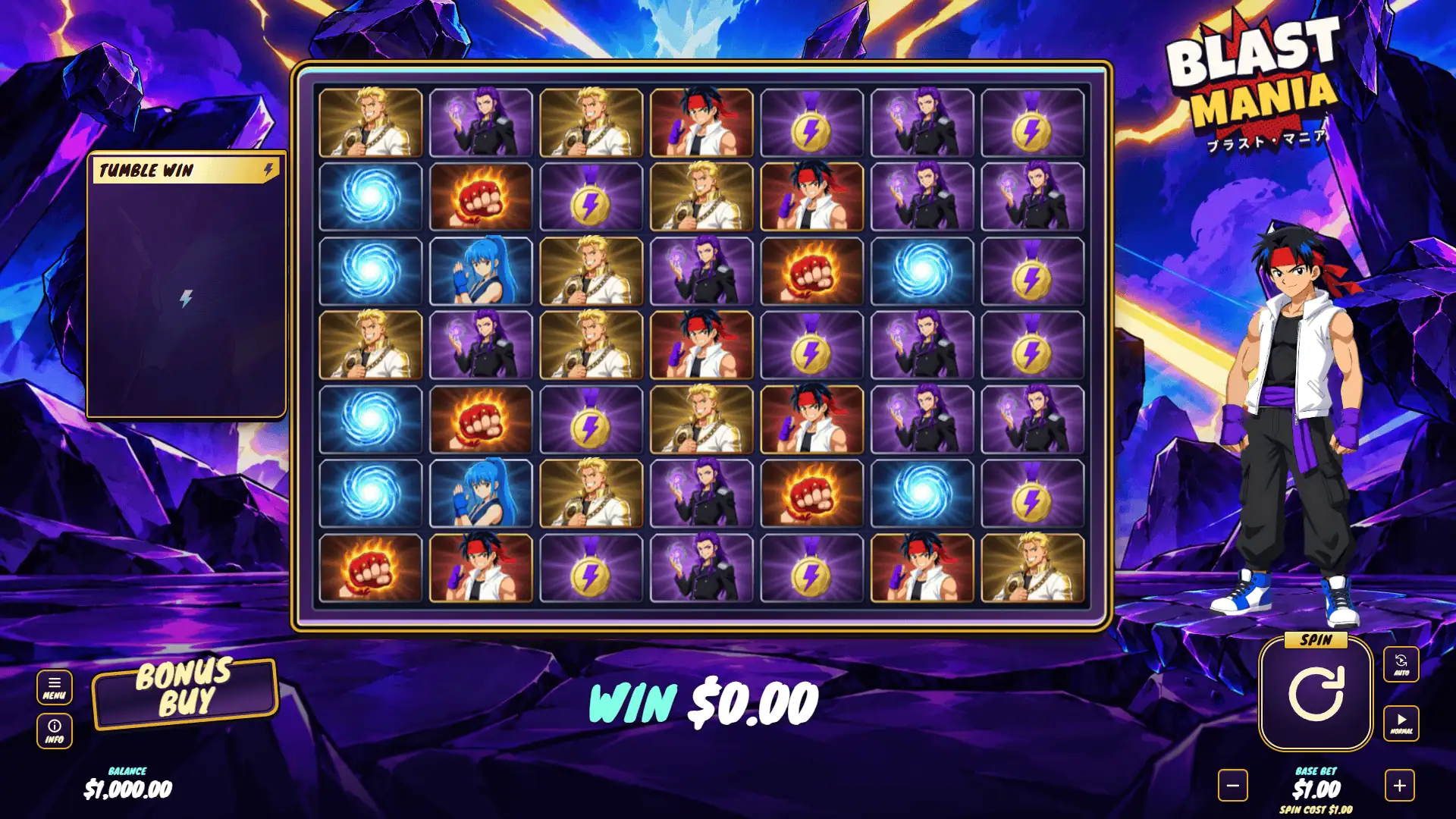 Blast Mania slot gameplay reels