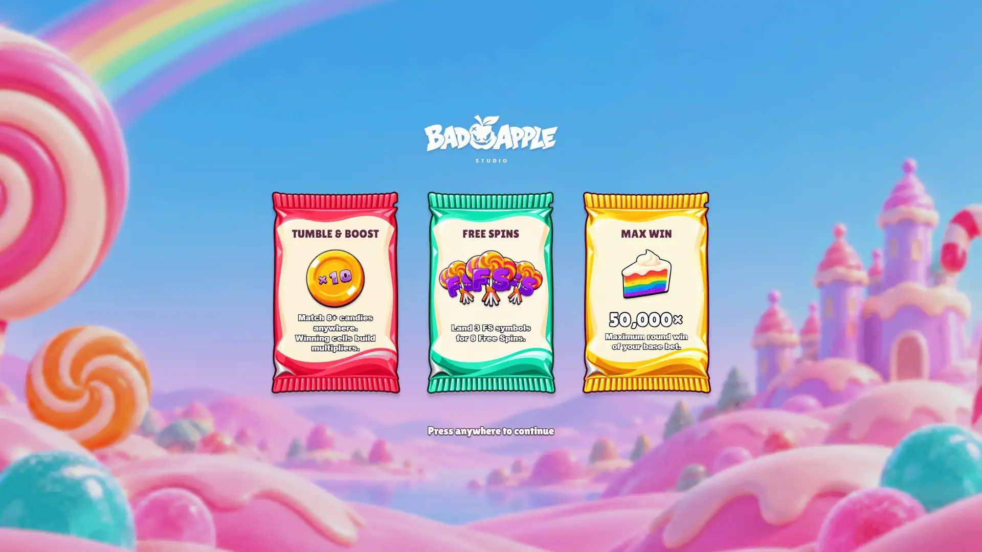 Yummy Pop slot intro screen