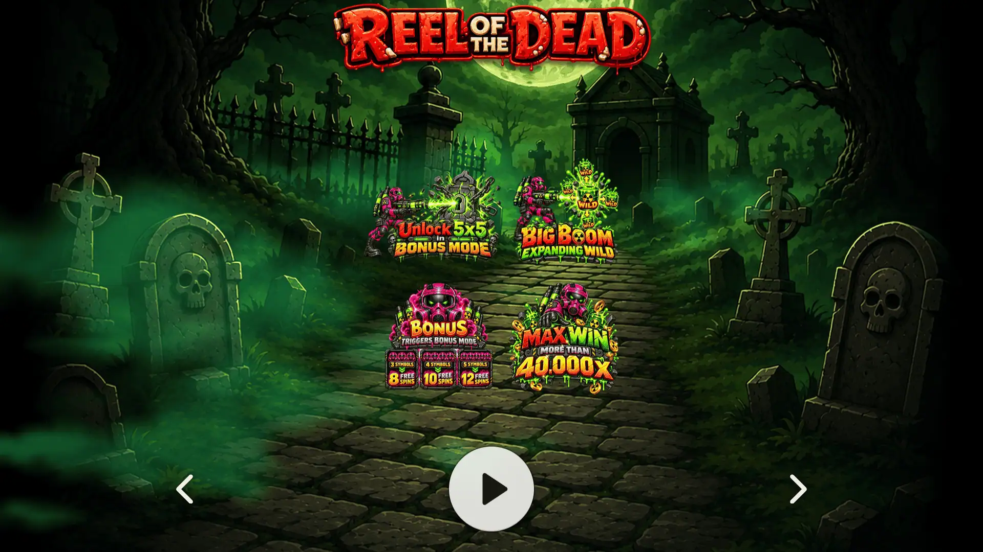 Reel of the Dead slot intro screen