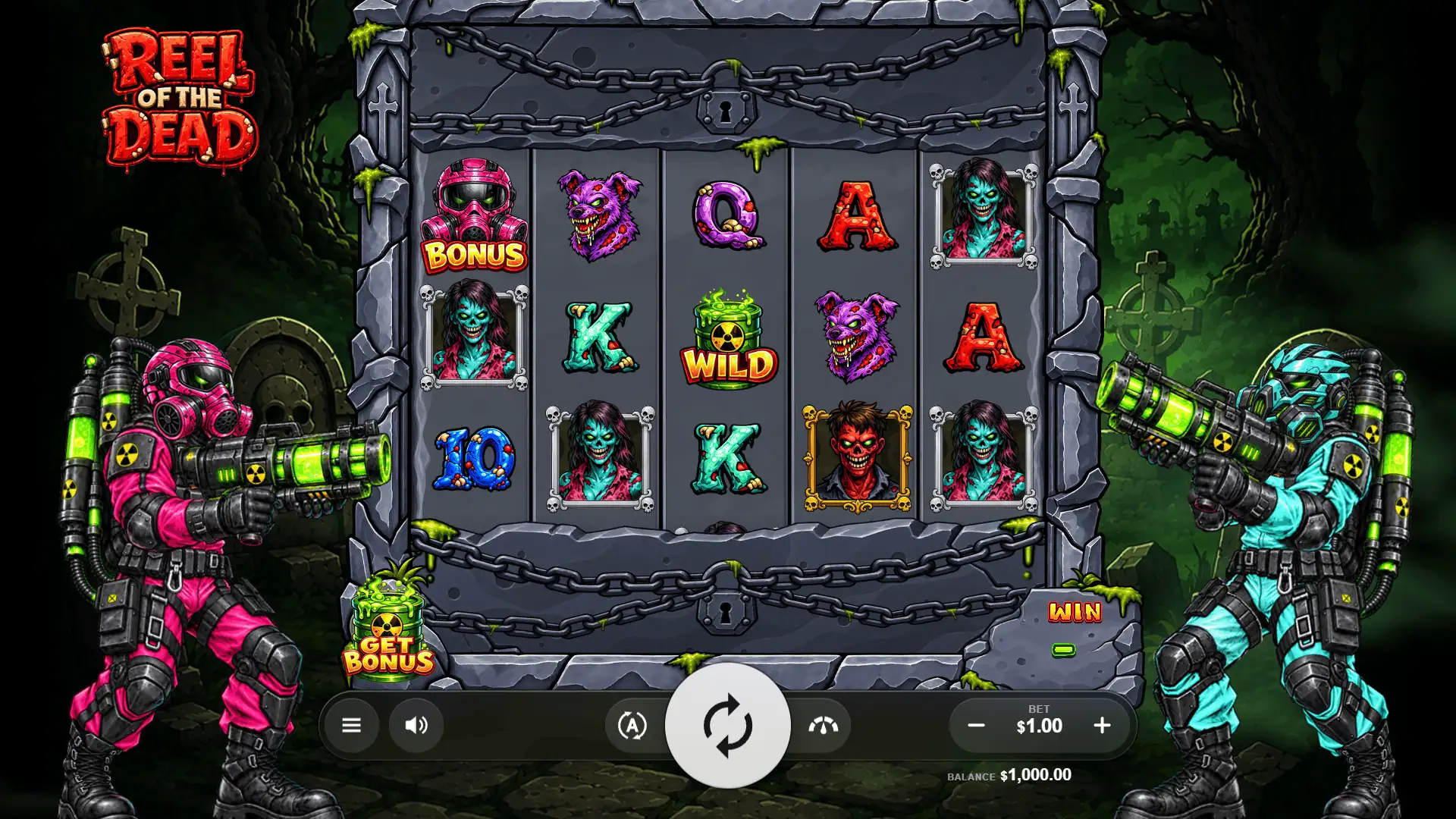 Reel of the Dead slot gameplay reels
