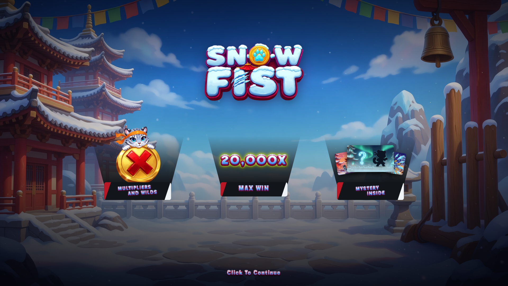 Snow Fist slot intro screen