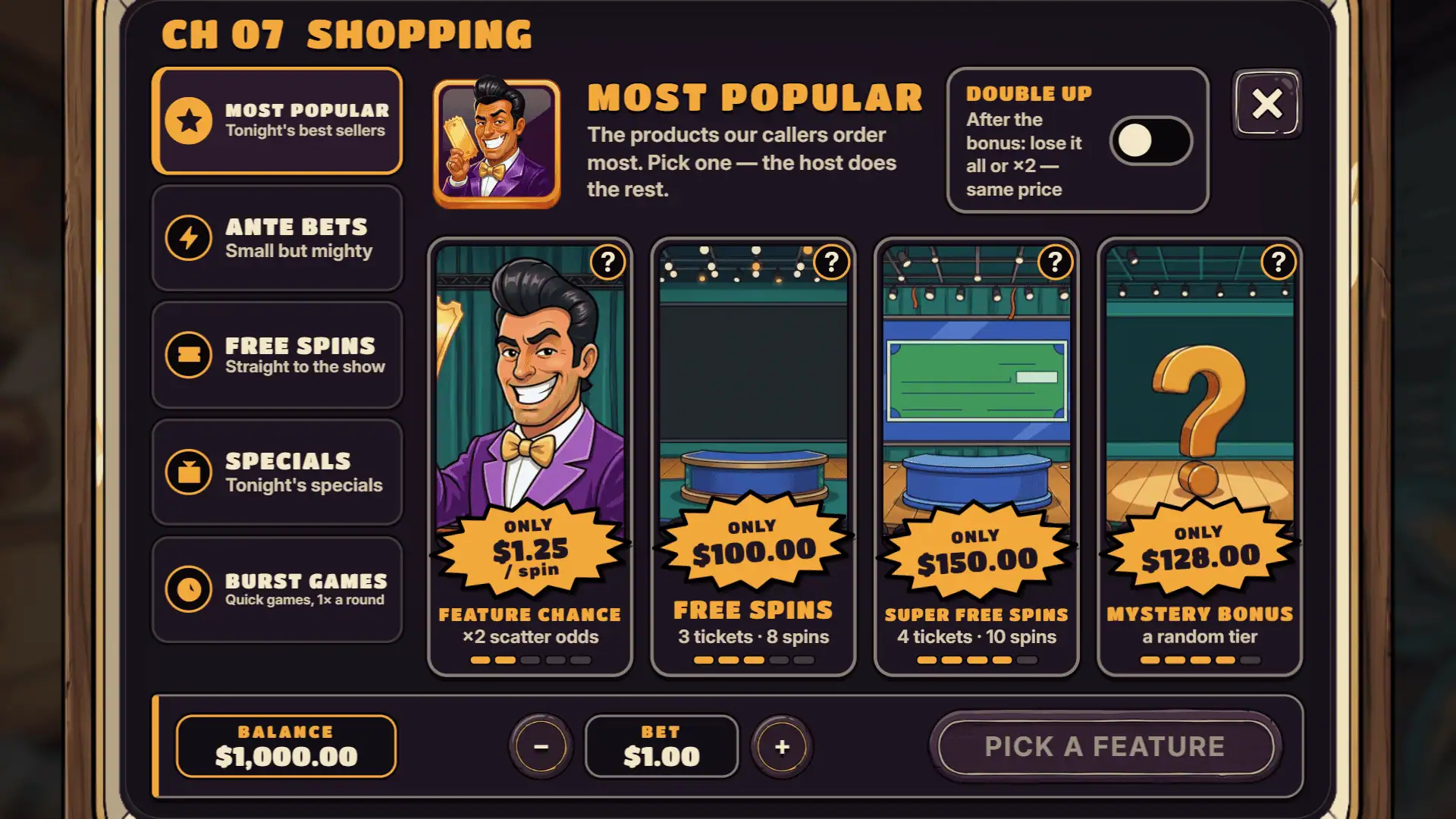 Ch 01 Wrong Answer bonus buy menu