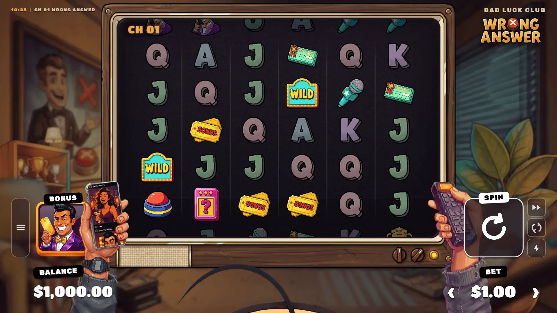 Ch 01 Wrong Answer slot gameplay reels