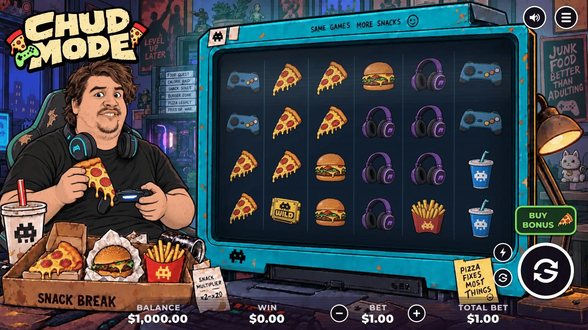 Chud Mode slot gameplay reels