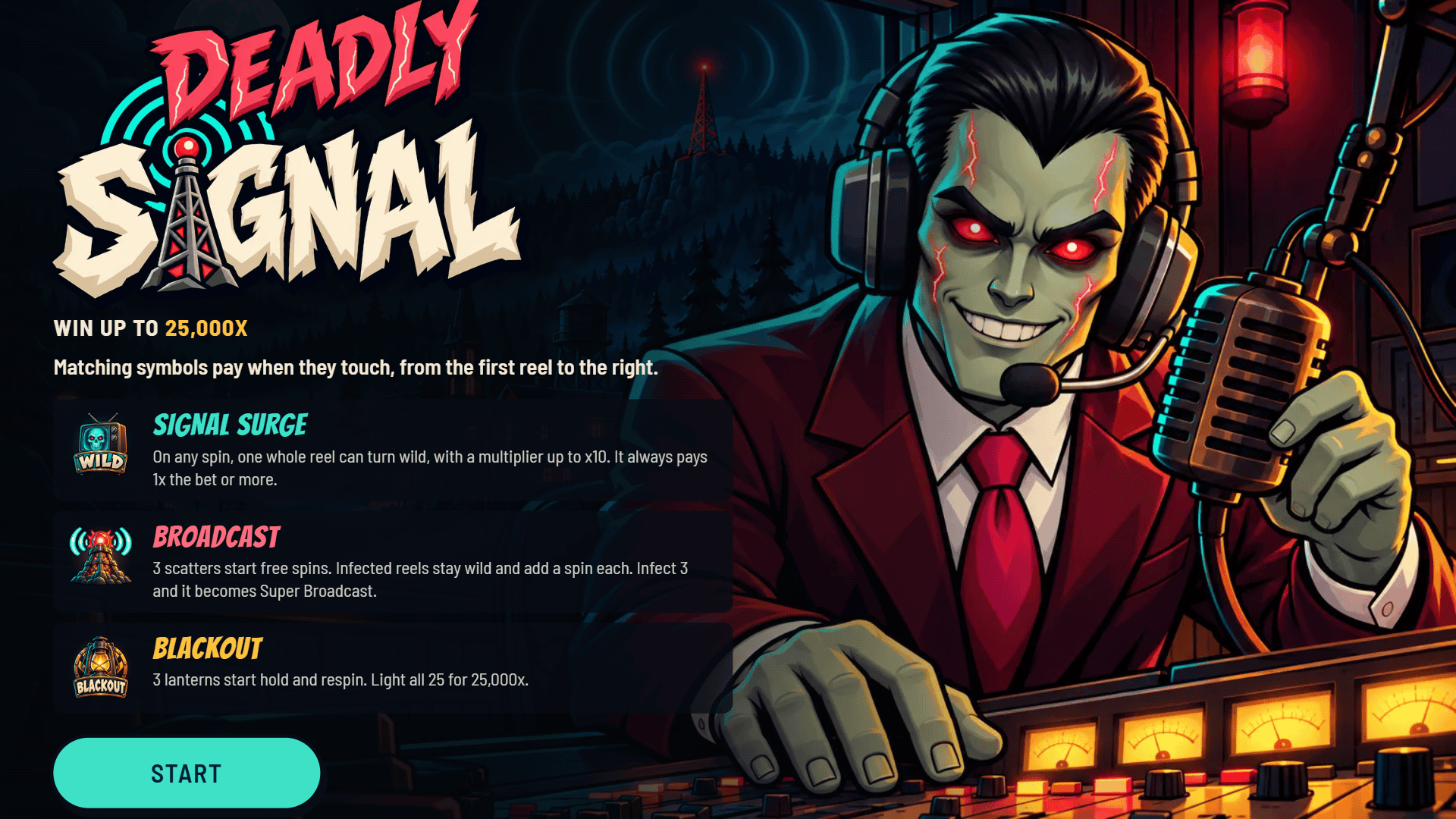 Deadly Signal slot intro screen