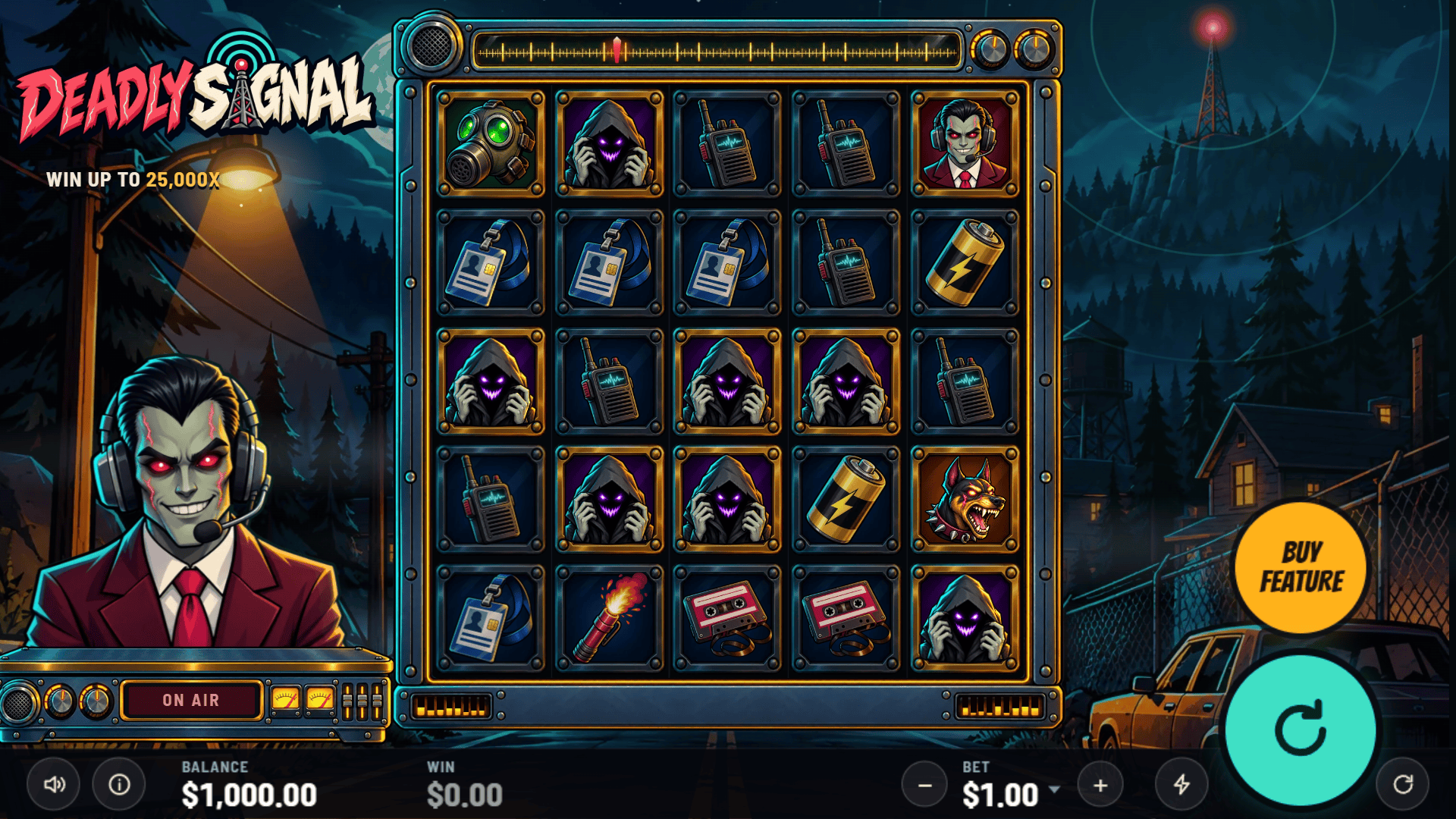 Deadly Signal slot gameplay reels