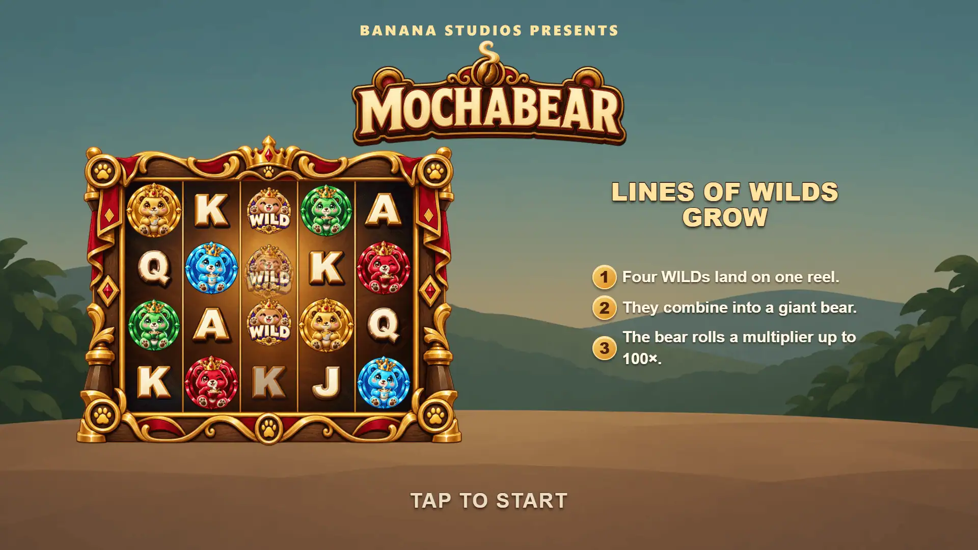 Mochabear slot intro screen