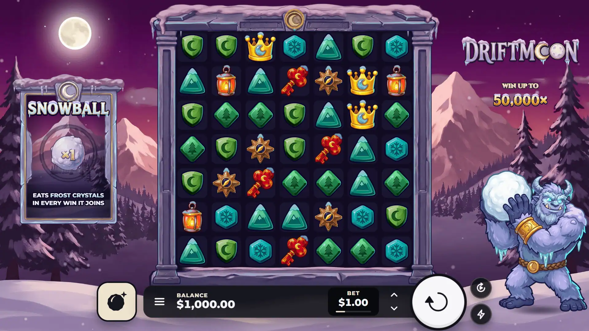 Driftmoon slot gameplay reels
